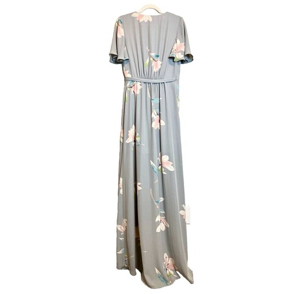 Show Me Your Mumu Sophia Wrap Maxi Dress Lily Showers Feminine Flutter Sleeves M - Picture 2 of 8